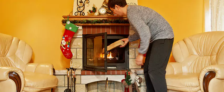 Rusted Metal Fireplace Restoration in Manchester, New Hampshire